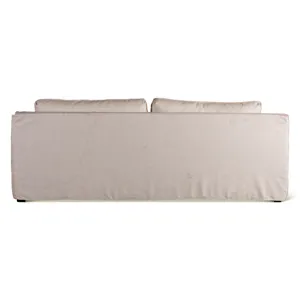 Gatsby Palladium Sofa in White Linen Slipcover