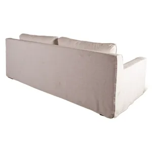 Gatsby Palladium Sofa in White Linen Slipcover