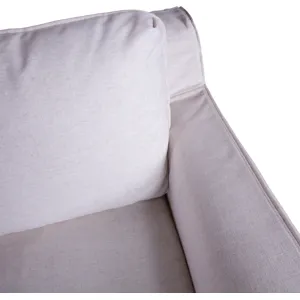 Gatsby Palladium Sofa in White Linen Slipcover