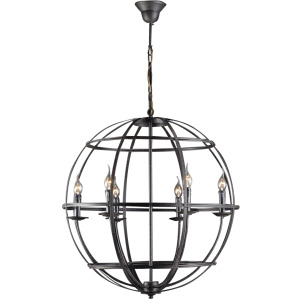 Vintage Light Large Rustic Globe Pendant