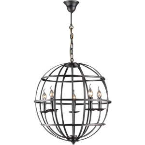 Vintage Light Medium Rustic Globe Pendant