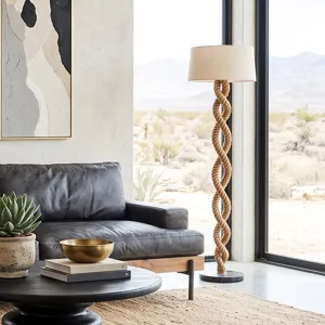Vintage Light Rope Floor Lamp with Shade