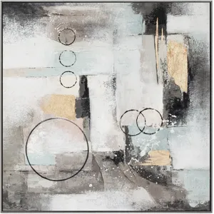 Palette Circular Symphony Hand Painted Framed Diptych