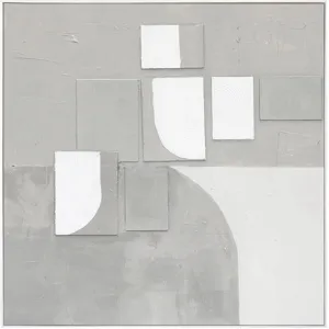 Palette Cutout Collage Hand Painted Framed Diptych