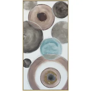 Palette Delicate Dishes Hand Painted Framed Diptych