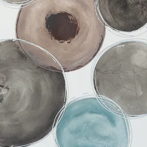 Palette Delicate Dishes Hand Painted Framed Diptych
