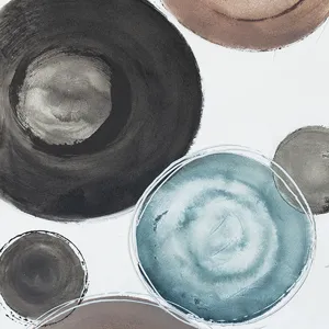 Palette Delicate Dishes Hand Painted Framed Diptych