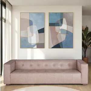 Grosvenor Milano 106" Sofa in Vintage Cream Top Grain Leather