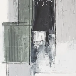 Palette Linear Landscape Hand Painted Framed Diptych