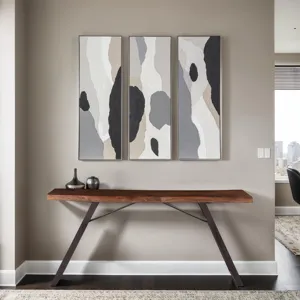 Palette Ripped Reflections Hand Painted Framed Triptych
