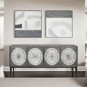 Palette Modern Slate Hand Painted Framed Diptych