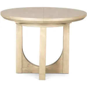 Grassroots Mission 42-60" Round Extension Dining Table in Gray Birch