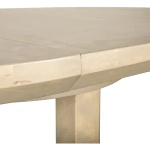 Grassroots Mission 42-60" Round Extension Dining Table in Gray Birch