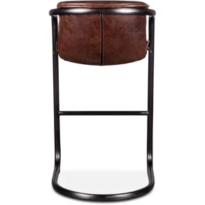Portofino 22" Bar Chair in Berham Chestnut Leather