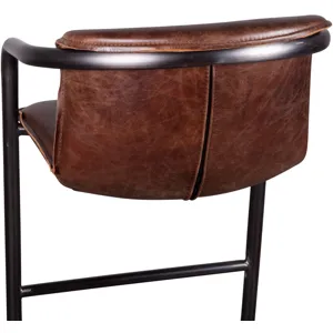 Portofino 22" Bar Chair in Berham Chestnut Leather