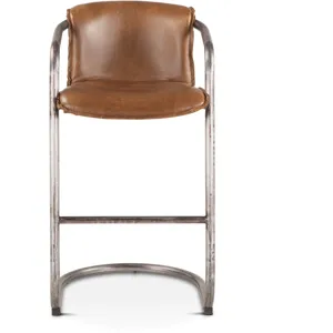 Portofino 22" Bar Chair in Berham Chestnut Leather