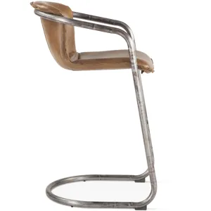 Portofino 22" Bar Chair in Berham Chestnut Leather
