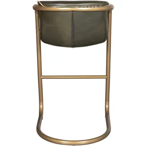 Portofino 22" Bar Chair in Emerald Green Leather
