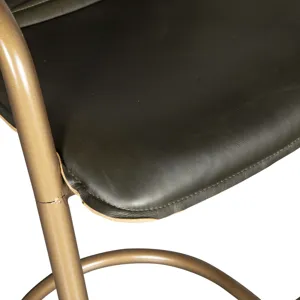 Portofino 22" Bar Chair in Emerald Green Leather