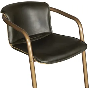 Portofino 22" Bar Chair in Emerald Green Leather