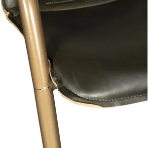 Portofino 22" Bar Chair in Emerald Green Leather