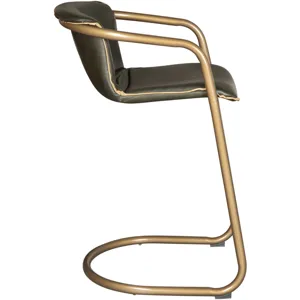 Portofino 22" Bar Chair in Emerald Green Leather