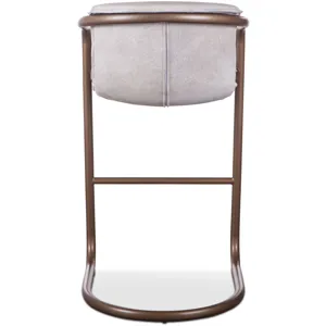 Portofino 22" Bar Chair in Vintage White Leather