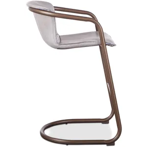 Portofino 22" Bar Chair in Vintage White Leather