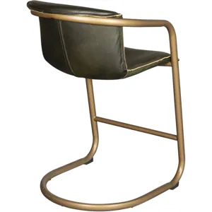 Portofino 22" Counter Chair in Emerald Green Leather