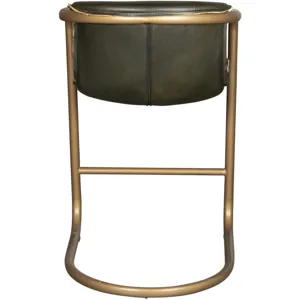 Portofino 22" Counter Chair in Emerald Green Leather