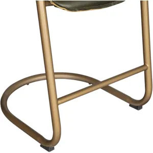 Portofino 22" Counter Chair in Emerald Green Leather