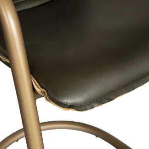 Portofino 22" Counter Chair in Emerald Green Leather