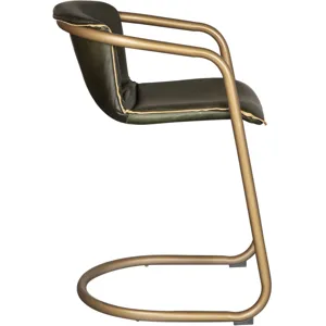 Portofino 22" Counter Chair in Emerald Green Leather