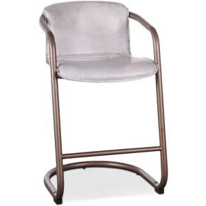Portofino 22" Counter Chair in Vintage White Top Grain Leather