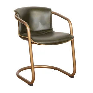 Portofino 22" Dining Chair in Emerald Green Leather
