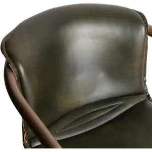 Portofino 22" Dining Chair in Emerald Green Leather