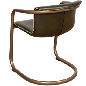 Portofino 22" Dining Chair in Emerald Green Leather
