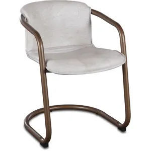 Portofino 22" Dining Chair in Vintage White Leather