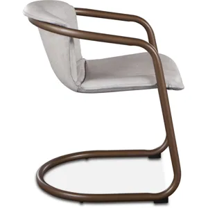 Portofino 22" Dining Chair in Vintage White Leather