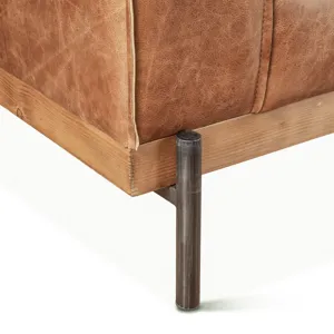 Portofino Modern 42" Accent Chair in Cocoa Brown Leather