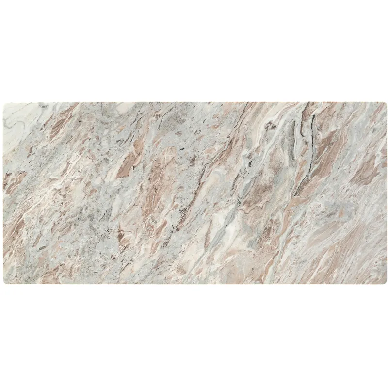 Abra 76" Dining Table in Toronto Marble Top and Light Mango Base