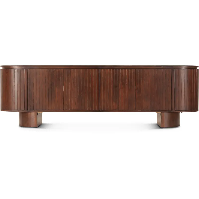 Athena 79" Media Cabinet in Aged Mahogany