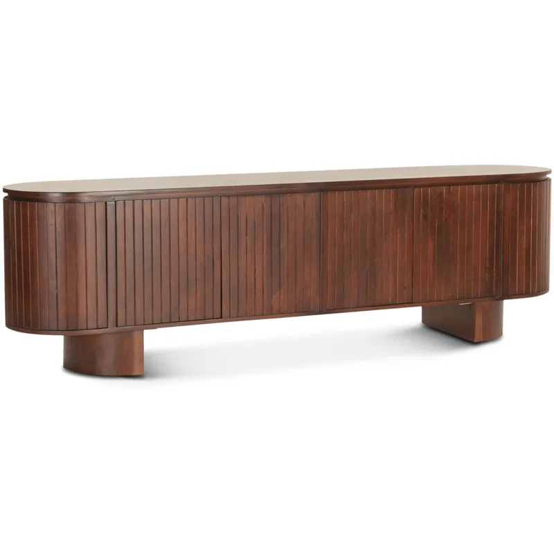 Athena 79" Media Cabinet in Aged Mahogany