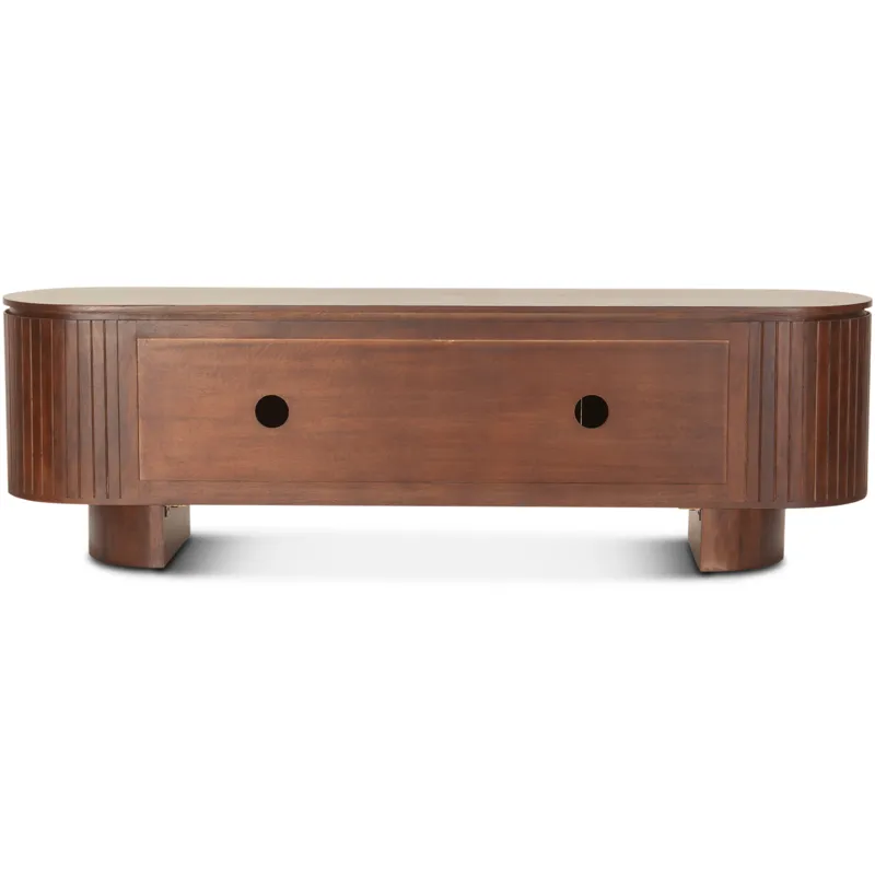Athena 79" Media Cabinet in Aged Mahogany