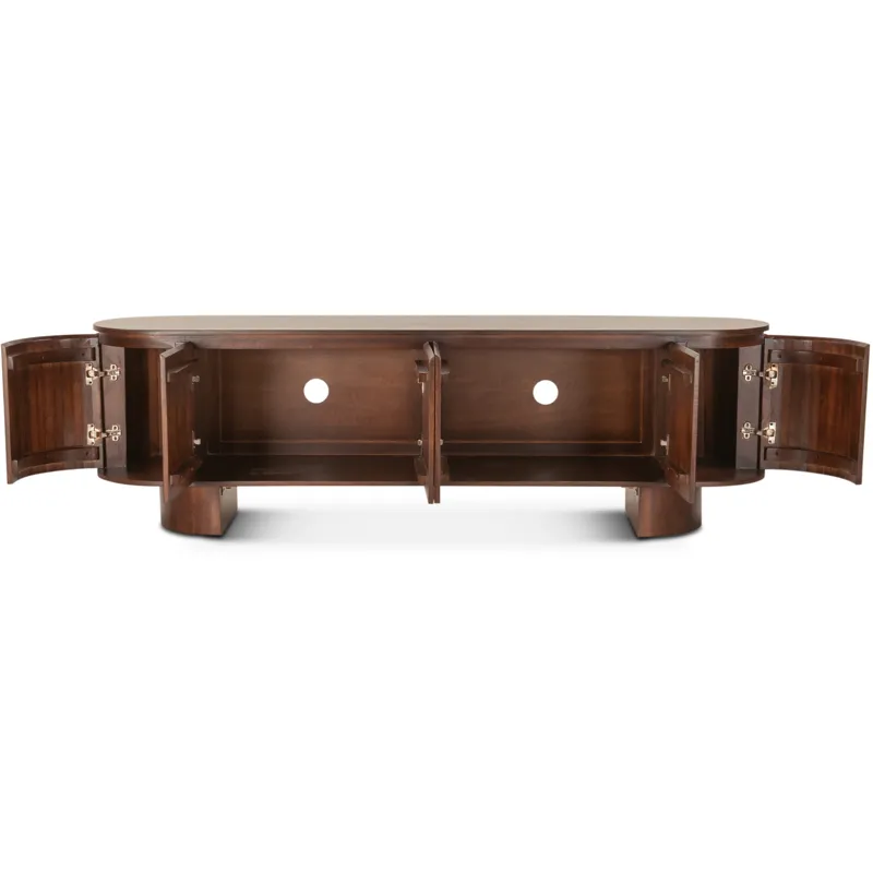 Athena 79" Media Cabinet in Aged Mahogany