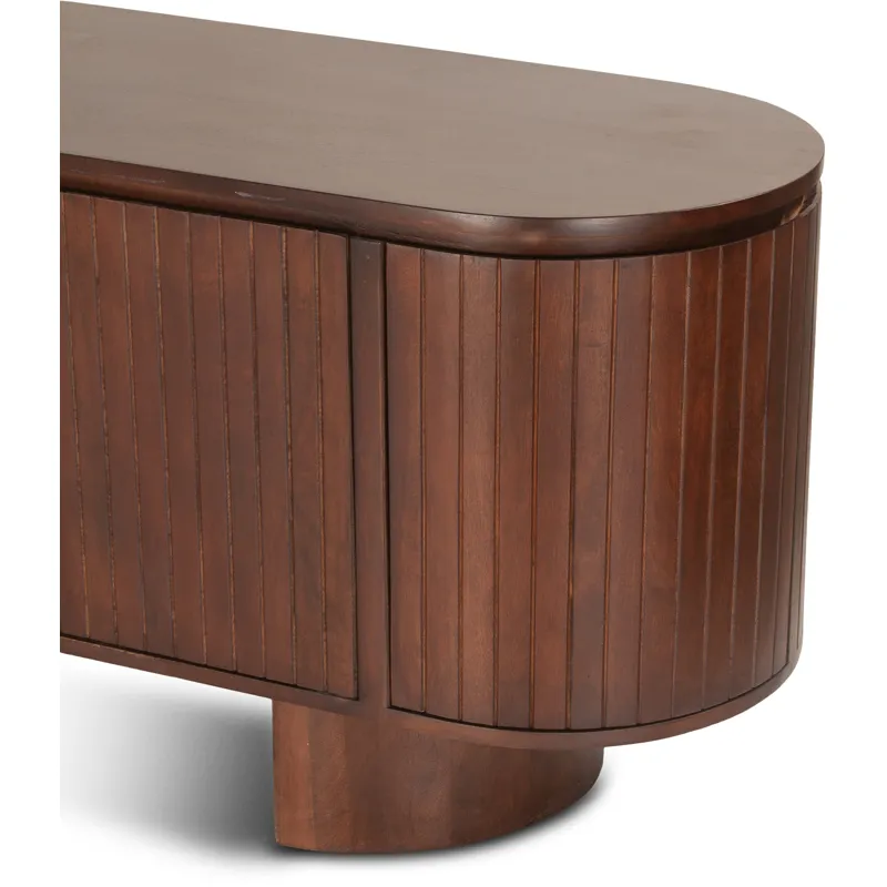 Athena 79" Media Cabinet in Aged Mahogany