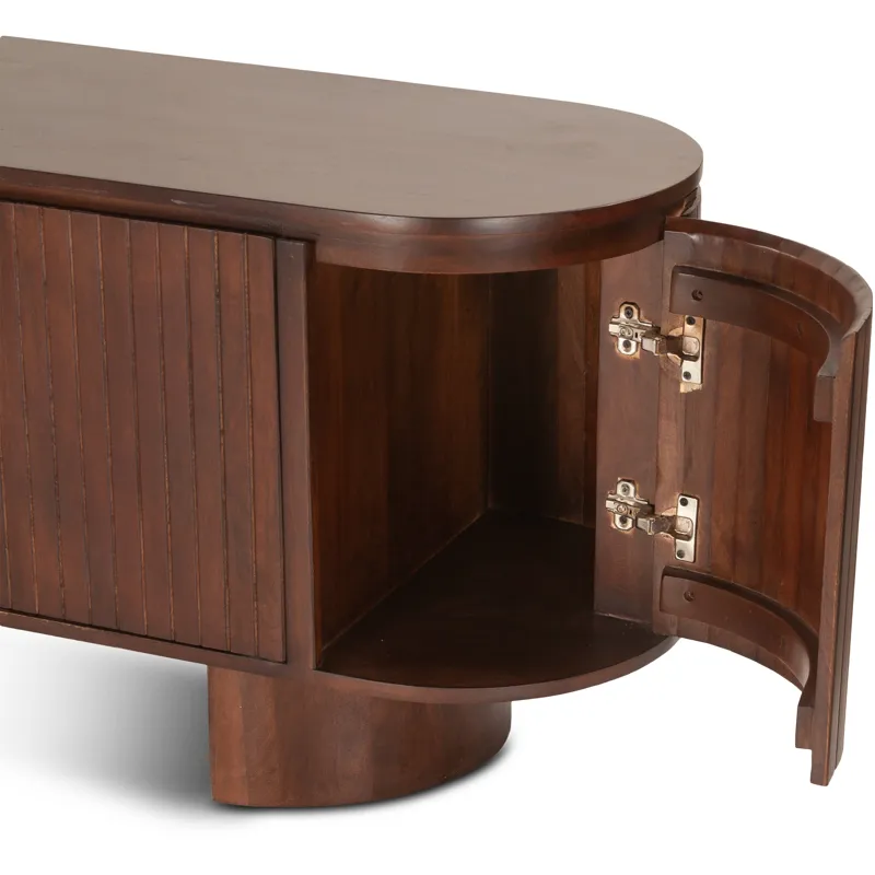 Athena 79" Media Cabinet in Aged Mahogany