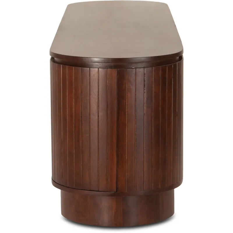 Athena 79" Media Cabinet in Aged Mahogany