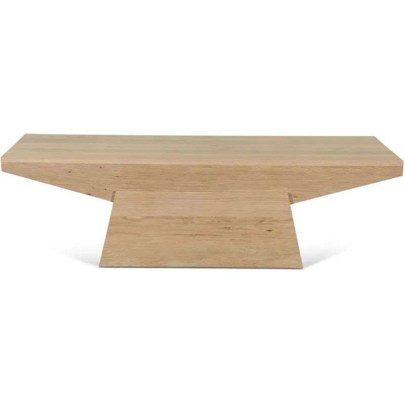 Anvil 58" Coffee Table in Natural Oak
