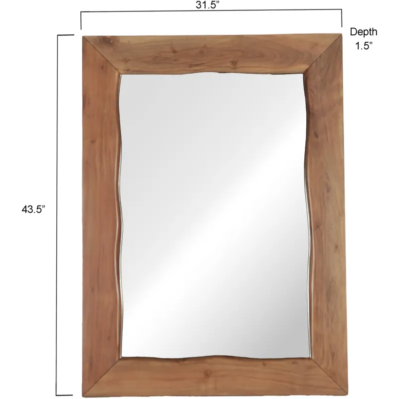 Aspen 43" Mirror Frame in Smoked Acacia